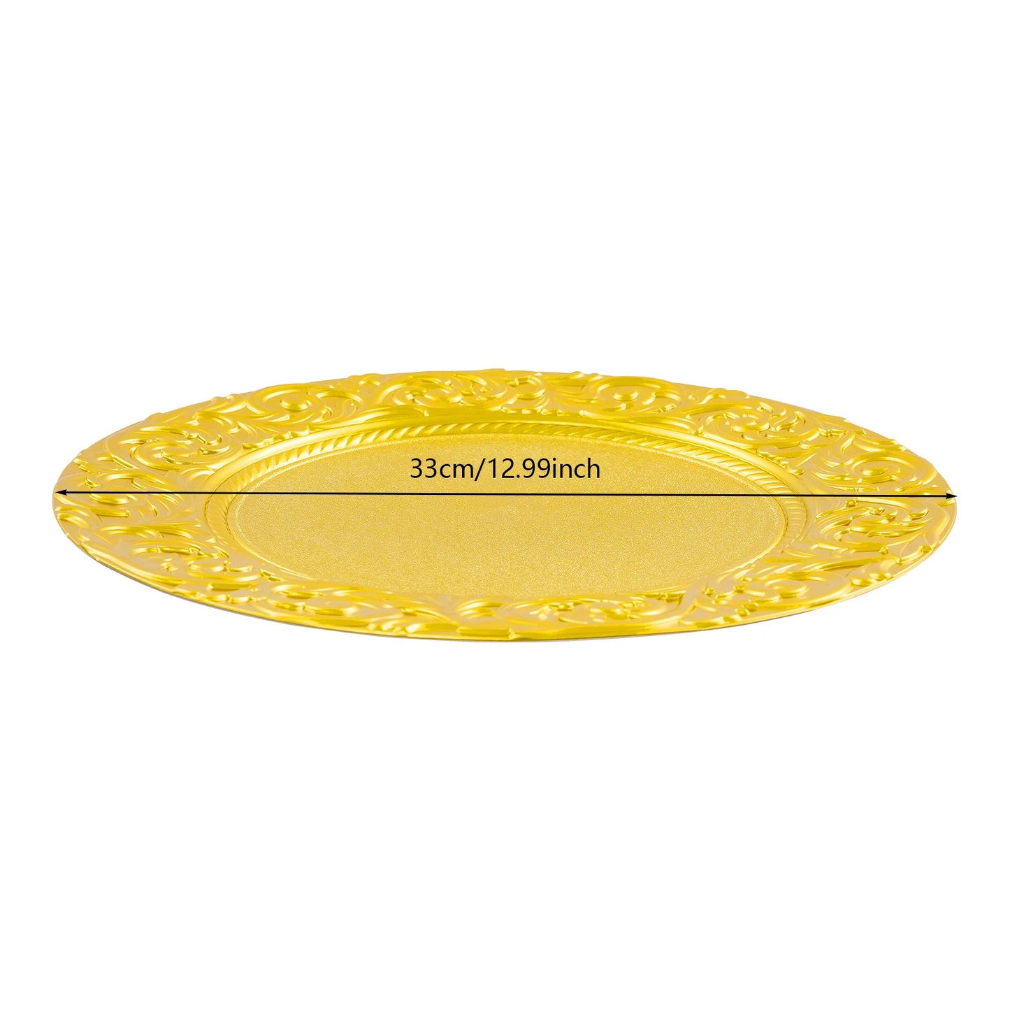 Plates Set Round Plates Reusable Plates Charger Plates 24 Packed Western Dim Sum Plates Silver Green Gold Black