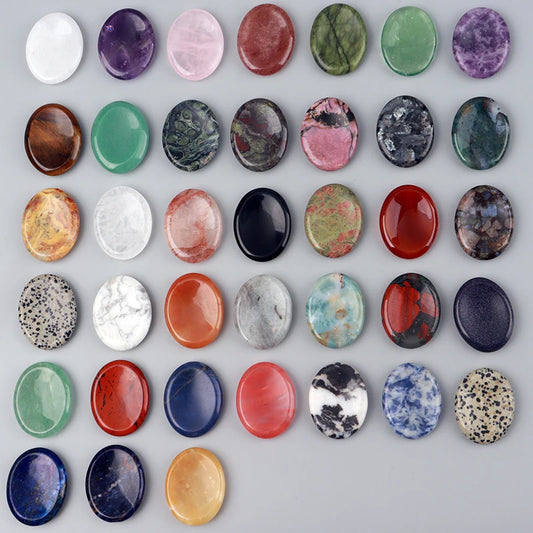 Worry Stone Amethyst Rose Quartz Hand Carved Thumbstone Pocket Meditation Oval Crystal Natural Vitality Relaxation Palm Stone