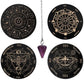 Wooden Pendulum Board moon Star Divination Energy Carven Plate Healing Meditation Board Ornaments Metaphysical Altar Ouija Board