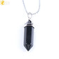 CSJA Hexagonal Bullet Crystal Necklaces Natural Gem Stone Quartz Necklace Pendant Chakra Amethysts Pink Quartz Lapis Lazuli G957