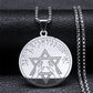 Tetragrammaton Jehovah Yahweh Hebrew Alphabet Necklace Women Men Stainless Steel Jewish Christianity Pendant Necklace Jewelry