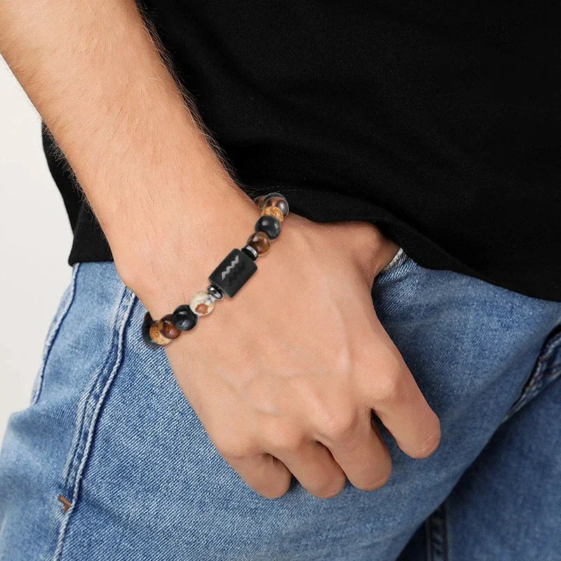 12 zodiac signs Bracelets Capricorn Taurus Cancer Virgo Pisces Bracelets Ladies Men Couples Friendship Jewelry Gift Bracelets