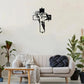 Metal Cross Wall Art Decor, Religious Home Sign Hanging for Living Room Office