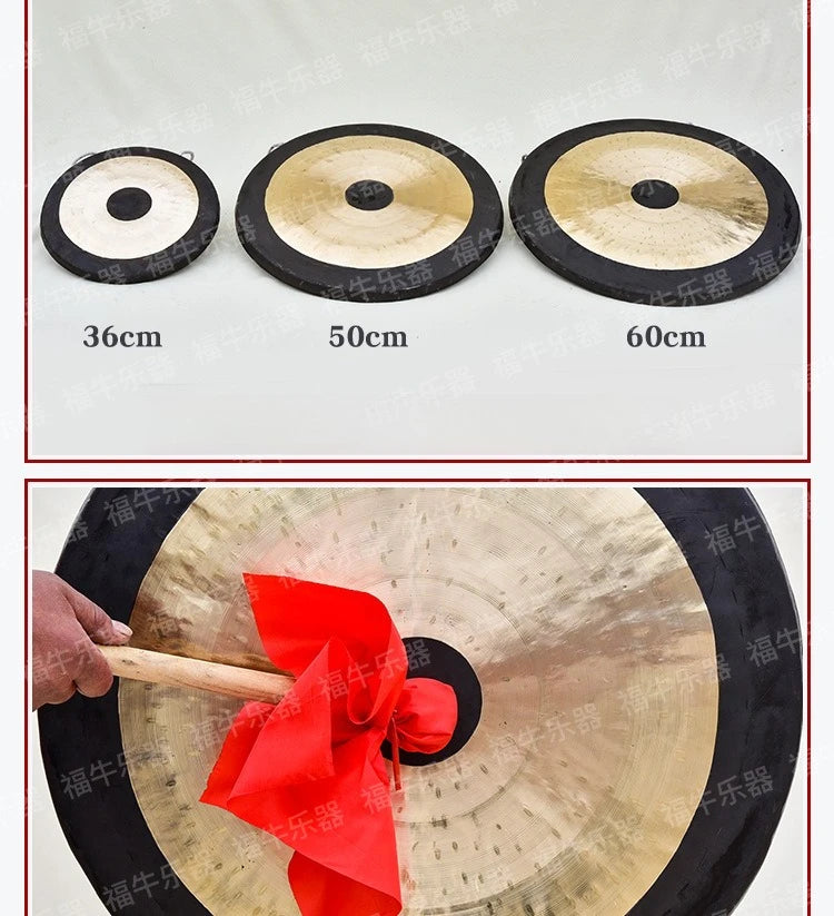 Copper Gong 16-80CM Handmade Gong Sound Healing Meditation Celebration Gongs Practice Cymbals Percussion Musical Instruments