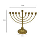 Table Jewish Candlestick Holder Wide Sturdy Base Hanukkah Decoration Menorah for Shelf Cabinet Fireplace Living Room Desk