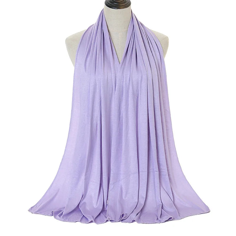 Premium Modal Cotton Jersey Hijab Scarf Muslim Long Shawl Women Plain Soft Turban Tie Head Wraps Africa Female Headband 170x60cm