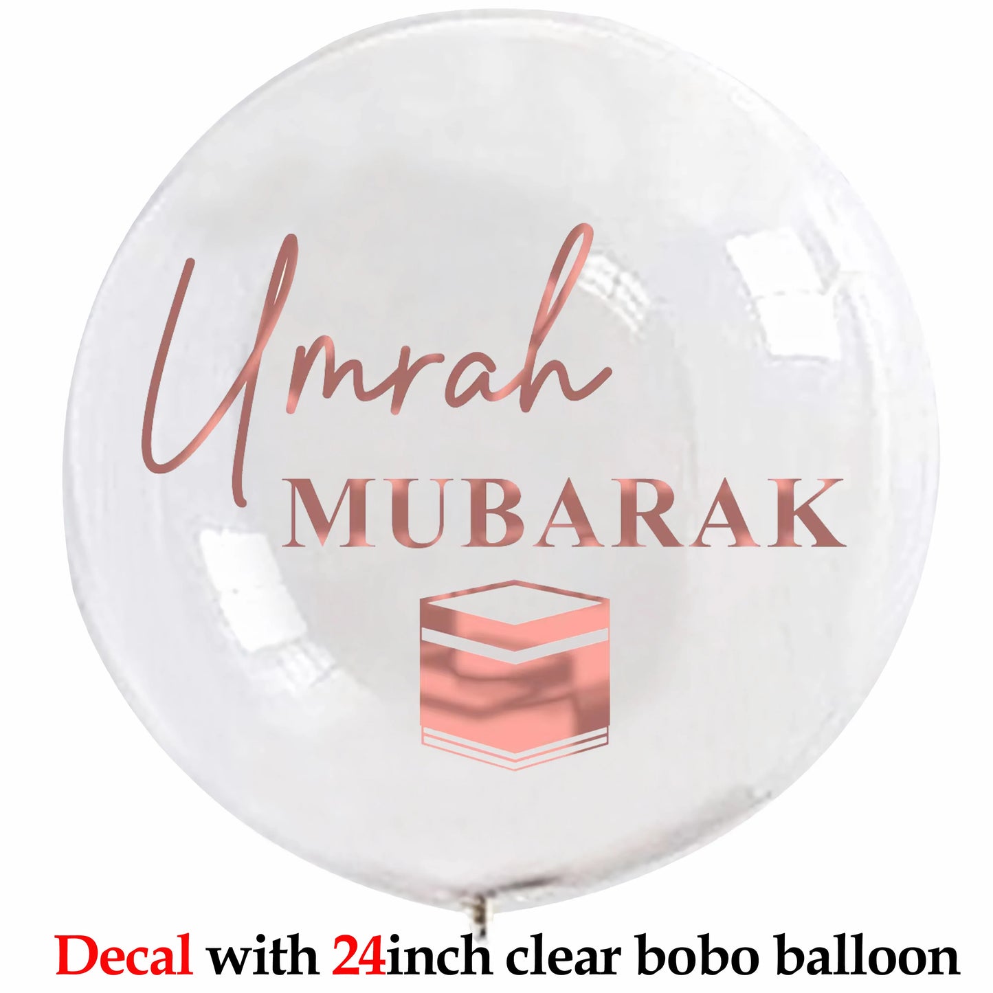 Custom Umrah Mubarak Balloon Helium Eid Balloons Sticker Muslim Islamic Festival Party DIY Decor Ramadan Kareem Decorations