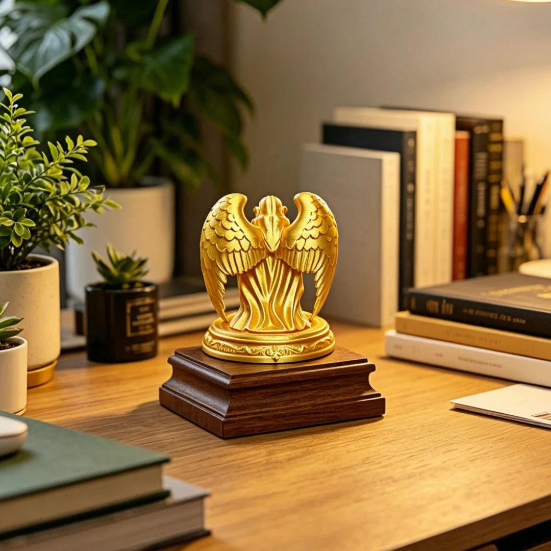 Sitting Angel Figurine, Exquisite Guardian Angel Sculpture for Home Decor, Aesthetic Room Desktop Ornament, Perfect  Gift