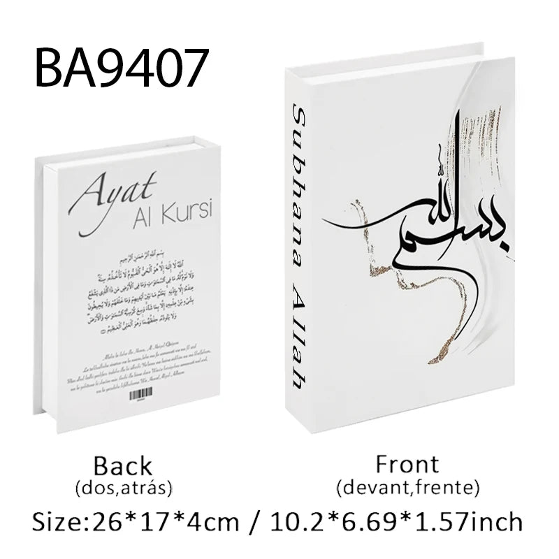 Islamic Mosque Luxury Fake Book Storage Box Kaaba Decorative Books Home Decor Coffee Table Bedroom Ornament Interior Decoration