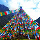Tibetan Buddhism Satin Prayer Flags 5 Color Prayer Flags Xizang Longda Prayer Flag Decor Pray for Happiness Health Fengma Flag