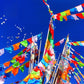 Tibetan Buddhism Satin Prayer Flags 5 Color Prayer Flags Xizang Longda Prayer Flag Decor Pray for Happiness Health Fengma Flag