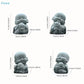✔Embracing Animal Monk Statue,Sandstone Finish Zen Baby Buddha Figurine,Mini Spiritual Decor for Home,Office & Garden
