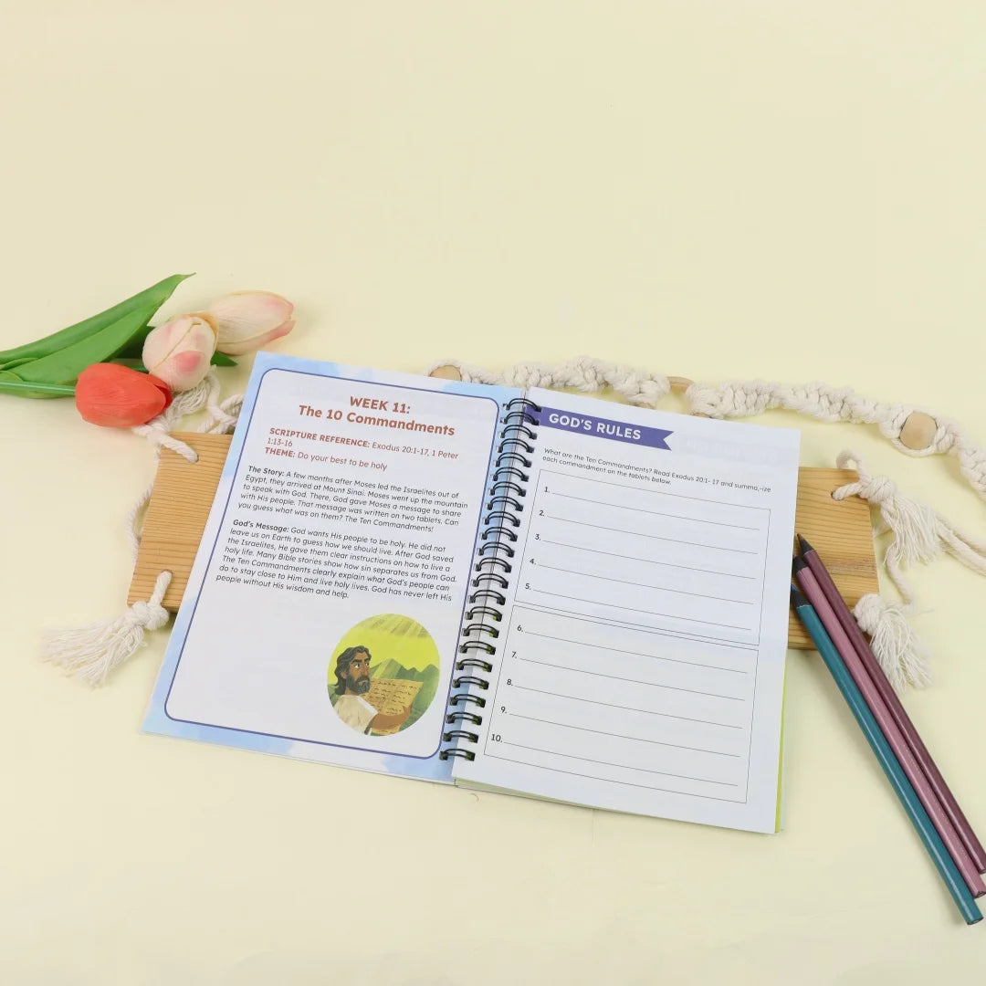 Bible Study Workbook for Kids Notbook: Lessons , Activities, Quizzes, and Questions to Deepen Your Faith (Spiral Bound) NotBook