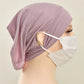 Jersey Cotton Muslim Women Under Hijab Cap With Ear Hole Inner Hijab Cap Round Forehead Underscarf Bonnet Femme Musulman
