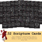 27sheets Scripture Cards Mapped Bible Verses for Every Week of Year Bible Memory Verses Cards Teach Sunday School Christian Gift