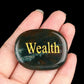Natural Stone Crystal Engraved Different Inspirational Word Worry Stones Reiki Healing Crystals Palm Gemstone Thanksgiving Gifts