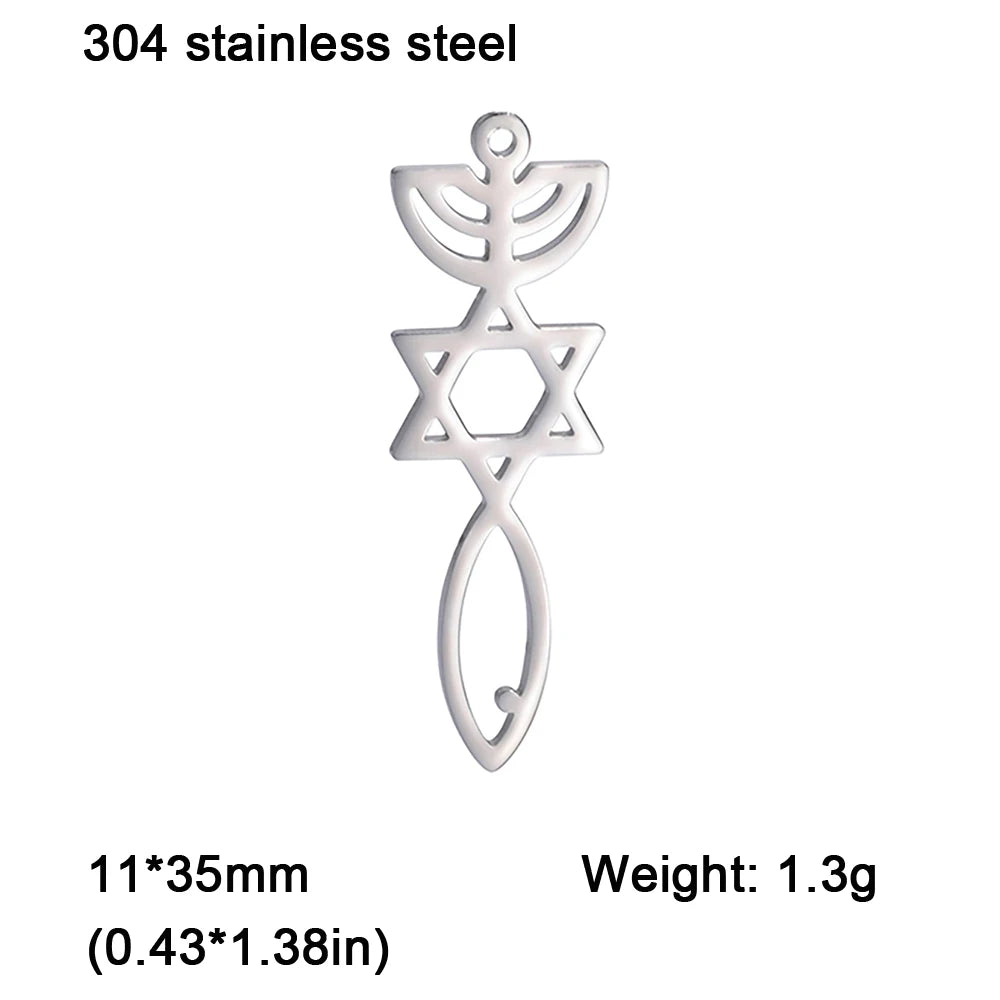 EUEAVAN 1pc Hebrew Letter Hai Chai Pendant Ahava Love Jehovah Yahweh Charm Jewish Judaic DIY Necklace Jewelry Making Accessories