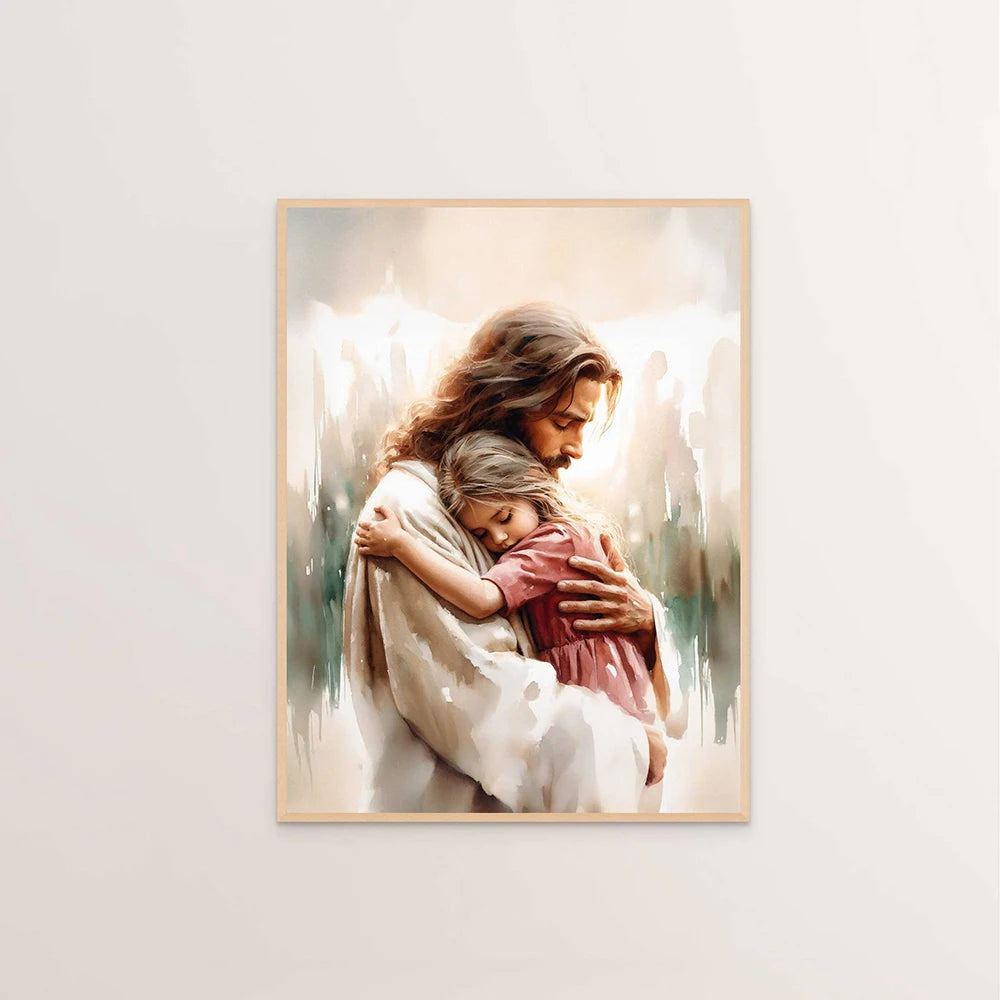 Jesus Christ Canvas Postres Christian Jesus Portrait Wall Art Print Poster I Will Walk with Christ LDS Bible Verse Gift Poster