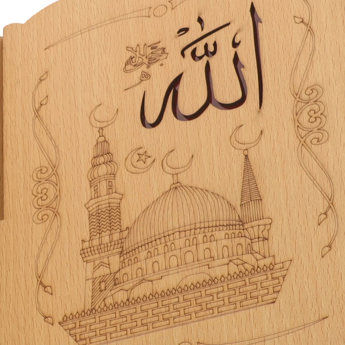 Wood Quran Stand Detachable Reading Holder Multifunction Book Rack for Home School Desk Elegant Wooden Book Storage Reading