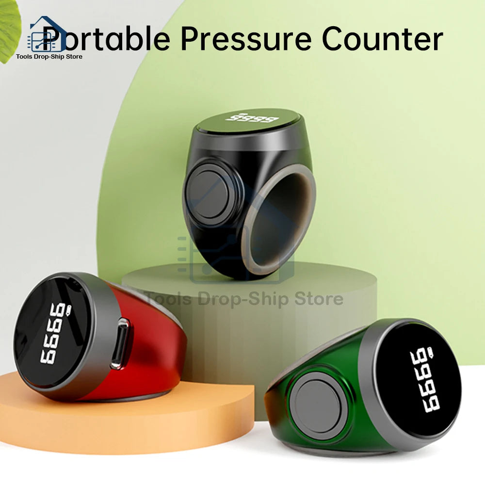 Smart Tasbih Tally Counter Digital Electronic Finger Ring Tally Counter Muslims Tasbeeh Zikr Ring Prayer Time Vibration Reminder