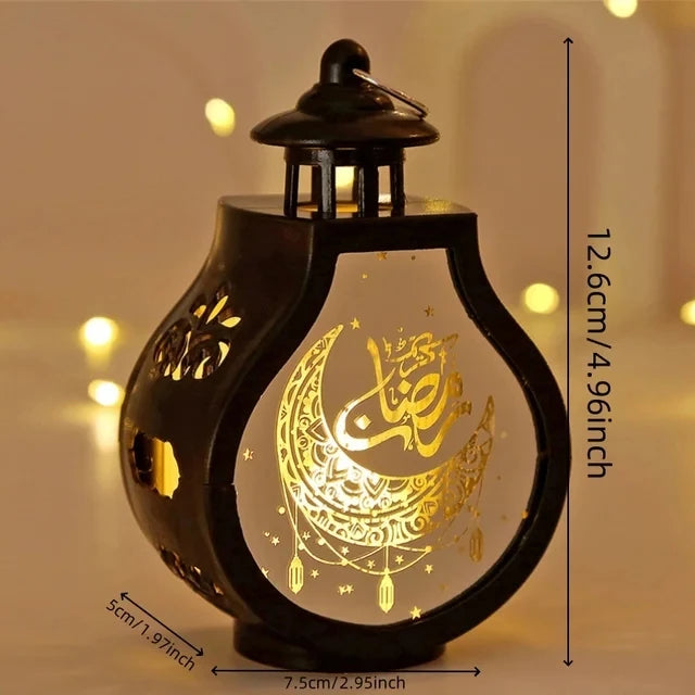 Ramadan Led Lantern Light Eid Mubarak Home Decoration Star Moon Ornaments 2025 Islamic Muslim Party Supplies Eid Al-Fitr Gifts