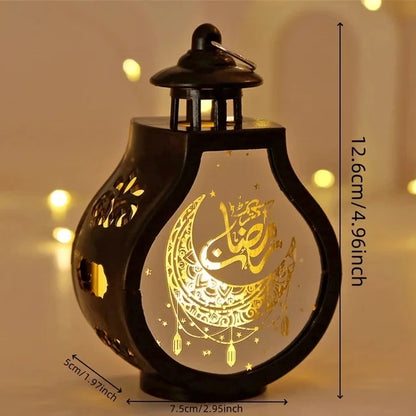 Ramadan Led Lantern Light Eid Mubarak Home Decoration Star Moon Ornaments 2025 Islamic Muslim Party Supplies Eid Al-Fitr Gifts