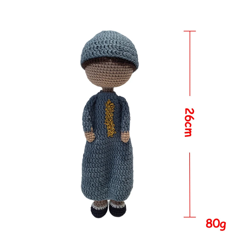 Knitted Islamic Toys Crochet Dolls Hijab Muslim Quran Ramadan Kids Halal Eid Al-Fitr Gifts Educational Plush Dolls