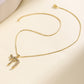 Nidin New Trendy Jewish Hebrew Letter Chain Pendant Necklace For Women Copper Cubic Zirconia Religious Style Link Jewelry Gift