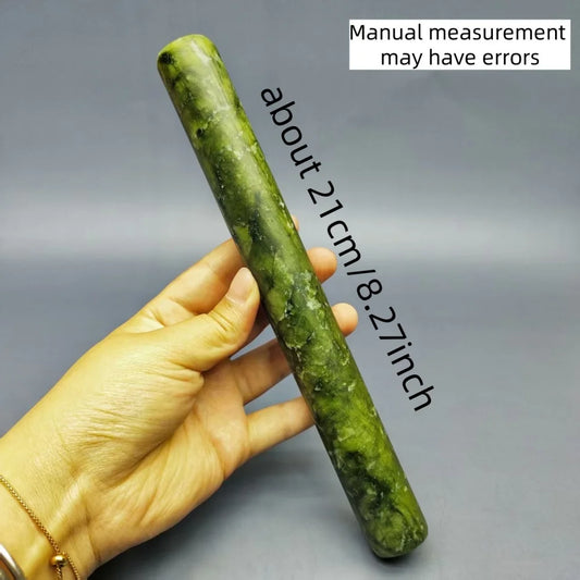 Natural Green Jade Crystal Wand Stick for Cleaning And Protection -Healing Spiritual Tool for Chakra Balancing And Aura Clearing