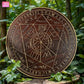Heavy Metal Archangel Michael Seal Amulet - 2D Flat Wall Decor for Home Protection, Handmade Hebrew Aramaic Evil Eye Talisman