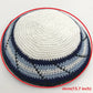 15cm/16cm/17cm Kippah Traditional Jewish Yarmulke Hand Made Knit Judaica Yamaka Kippot Hat for Men