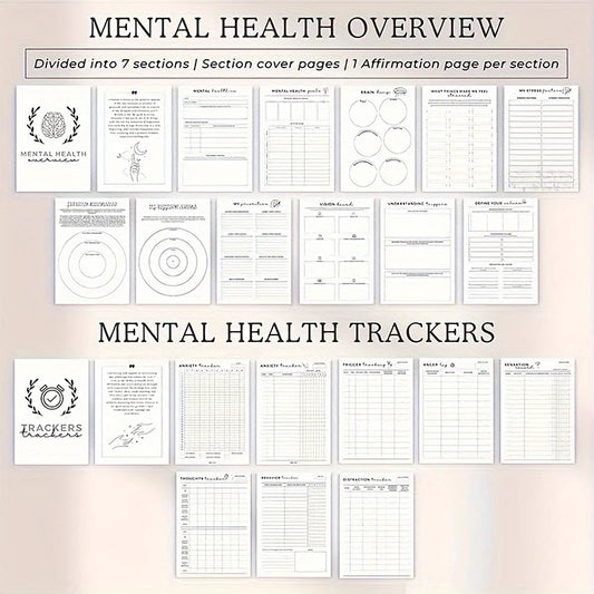 Self Care Journal To Practice Positive Thinking ADHD Planner With Mood Tracker Mental Health Journal Anxiety & Guided Journal