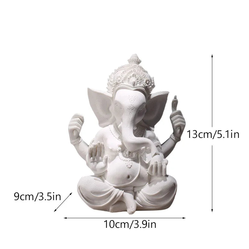Resin Indian Ganesha Shiva God Statue Sai Baba of Shirdi Sculpture Lord Hanuman Hindu Buddha Religious Fengshui Home Decor