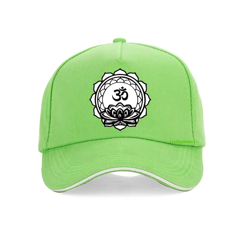 Om Yoga Lotus Flower women hat Religious Buddha Mandala Meditation Spiritual Indian Baseball cap Buddhist Lotus Meditation hat