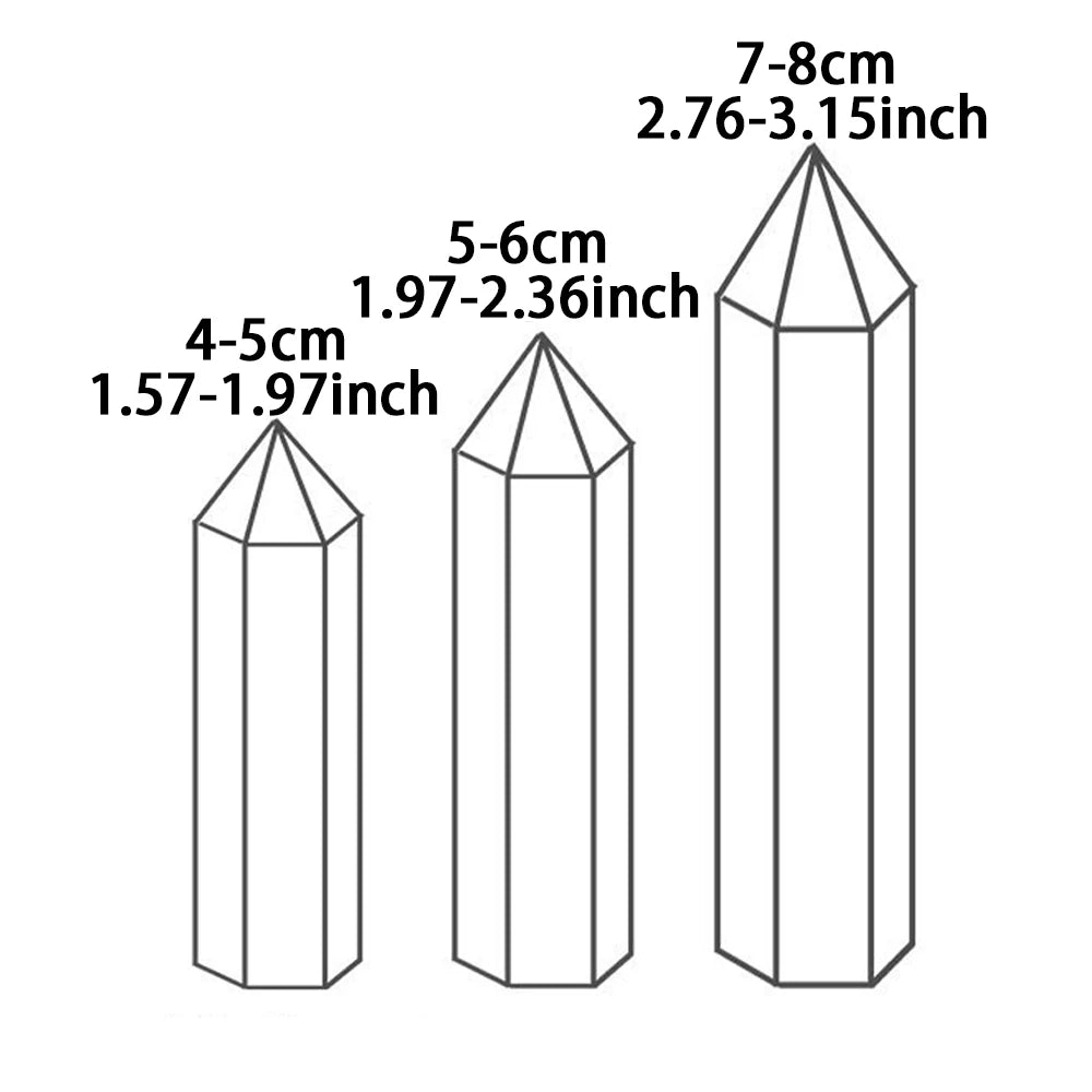 4-7cm Natural Crystal Point Column Energy Purification Reiki Healing Stone for Meditation Mindful Relaxation Home Decor Gift