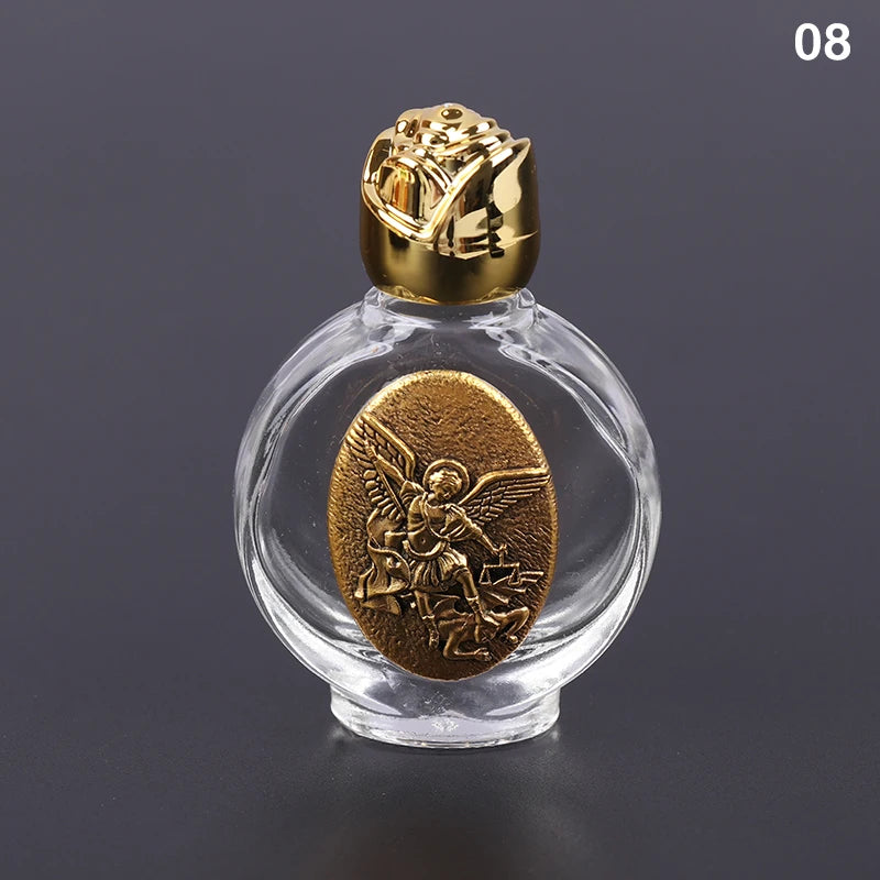 Empty Holy Water Jesus Bottle Religious Bottle Christian Baptism Supplies Refillable Portable Cosmetic Packaging Empty Bottle