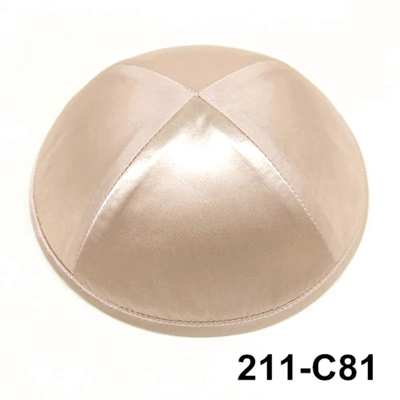 GIU 19cm Satin Jewish Hats Caps Skullies Beanies Kippot Yarmulke Kippah Dome Kipa For Wedding And Events
