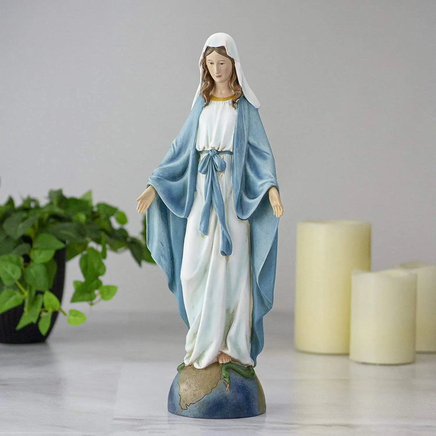 Renaissance Collection, Sacred Statues, 35cmHVirgin of Grace Figures, Religious Decoration, Catholic Sacraments, Christian Gifts