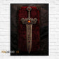 King Arthur and Excalibur Sword in The Stone Sikh Kirpan Sword Excalibur Hilt Poster Canvas Painting Wall Pictures Home Decor