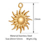 3pcs/Lot Stainless Steel Casting Sunburst Sun Moon Star Charms Pendant For DIY Necklace Bracelet Earrings Jewelry Accessories