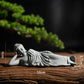 1Pcs Mini Buddhism Figurine Desk Decor Zen Statue Green Sandstone Thailand Ornament Buddha Garden Statue Fish Tank Decor〔Nest〕
