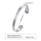 MEN TWISTED C BANGLE WITH SMALL WRIST MOBIUS BRACELET ANTIQUE SILVER COLOR STACKING CUFF BANGLE STAINLESS STEEL UNISEX JEWELRY
