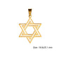 EUEAVAN 1pc Jewish Star of David Hexagram Pendant Stainless Steel Amulet Charms for Jewelry Making Necklace Supplies