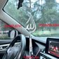 1 piece of droplet shaped metal rhinestone inlaid car ornament, handmade car rearview mirror decoration