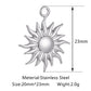 3pcs/Lot Stainless Steel Casting Sunburst Sun Moon Star Charms Pendant For DIY Necklace Bracelet Earrings Jewelry Accessories