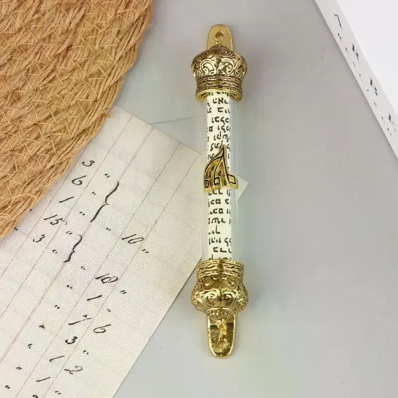 Door Metal Blessing Mezuzah With Scroll Door Decoration House Religious Gift Retro Mezuzah Case Plaque