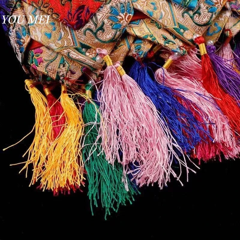Tibetan Prayer Flag Five-Color Curtain Buddhist Altar Eight Auspicious 5m Curtain Wall Hanging Curtain Buddhist Item Decoration
