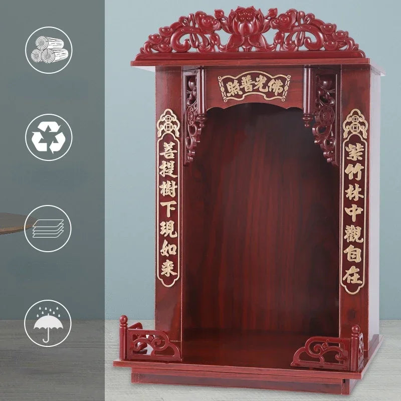 10 Inch Buddha Platform Shrine Rack, Household Offering Table Incense