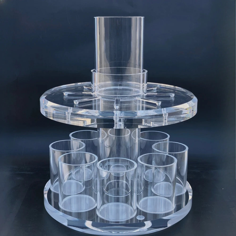 Acrylic Kiddush Wine Fountain & Decanter Set - Kosher Ceremonial Pourer for Jewish Holidays & Shabbat Celebrations