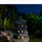 Japanese Pagoda Statue Zen Garden Lantern Resin Stone Tower Sculpture Buddha Decor for Patio Backyard Meditation Home Ornament
